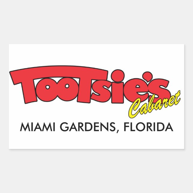Tootsies Cabaret Rectangular Pegatina (Anverso)