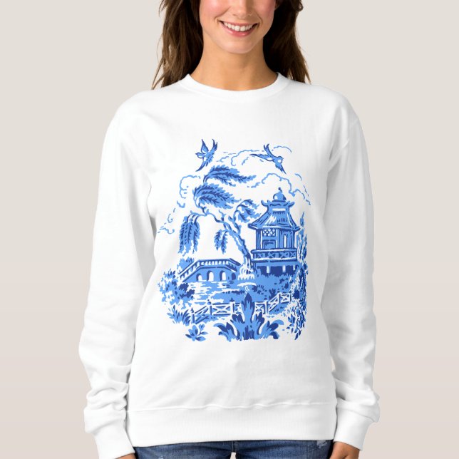 Top azul de la camiseta del diseño de China del (Anverso)