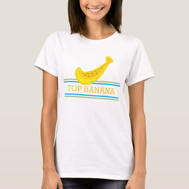 TOP BANANA, rayas con banano amarillo (Anverso)