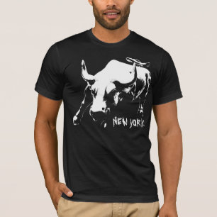 Top camiseta de Nueva York NY Shirt Bull Souvenir
