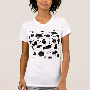 Top Corto Blanco con Nombre Personalizado de Gato