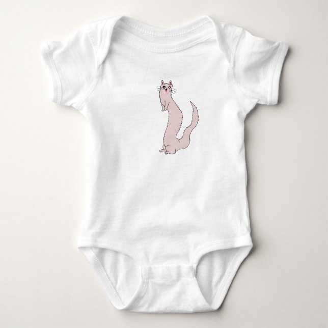 Top de bebé gato estirado (Anverso)