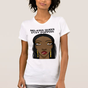 Top de camisetas Melanin Queen Trendy