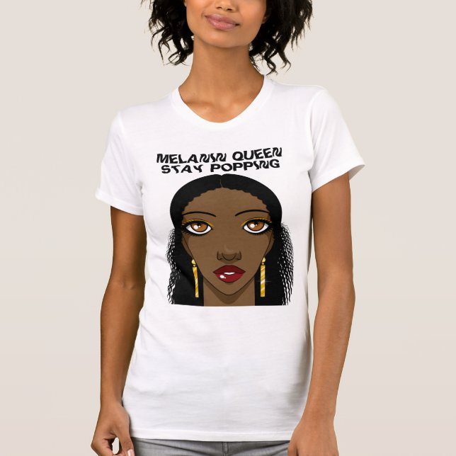 Top de camisetas Melanin Queen Trendy (Anverso)