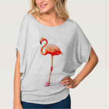 Top de Flowy de las mujeres: Acuarela rosada del