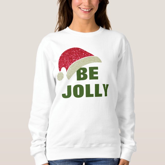 Top de Pajama de familia coincidente, Be Jolly San (Anverso)