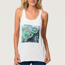 Top de tirantes Flowy Gradient Gris Verde Espuma d