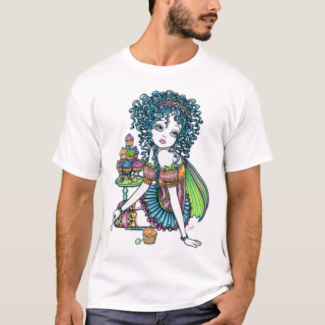 Top del arte de la torta de la taza de hadas del (Anverso)