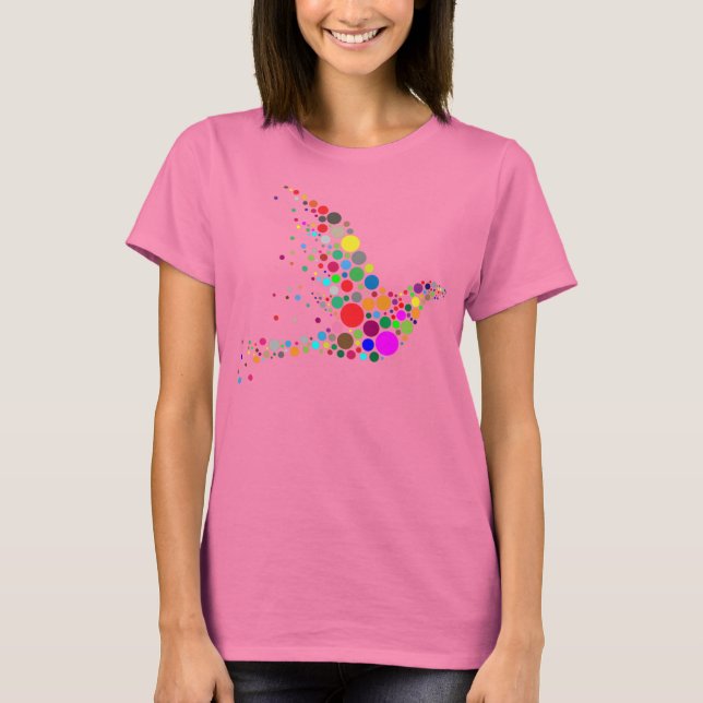 Top del círculo de Flowy de las mujeres (Anverso)