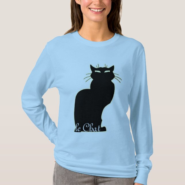 Top del gato de Shirt le Chat Ladies del gato (Anverso)