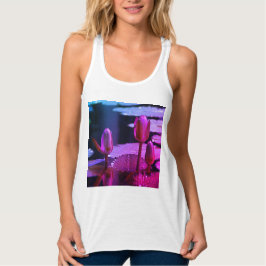 Top del tanque acuático rosa de Lotus