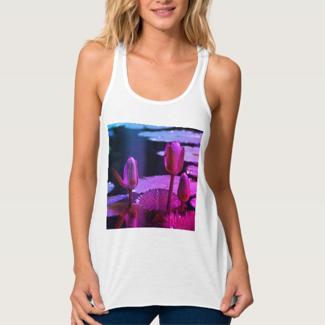 Top del tanque acuático rosa de Lotus (Anverso)