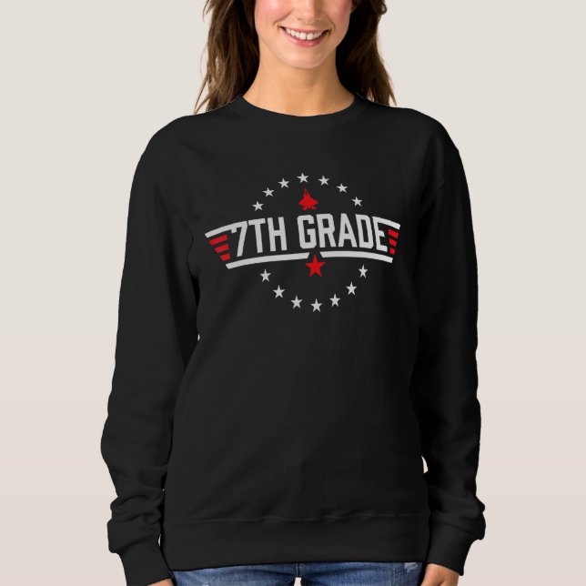 Top Grade 7th Seventh Grade Back To School First D (Anverso)