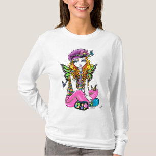 Top lindo "soleado" de la hada de la mariposa del