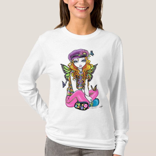 Top lindo "soleado" de la hada de la mariposa del (Anverso)