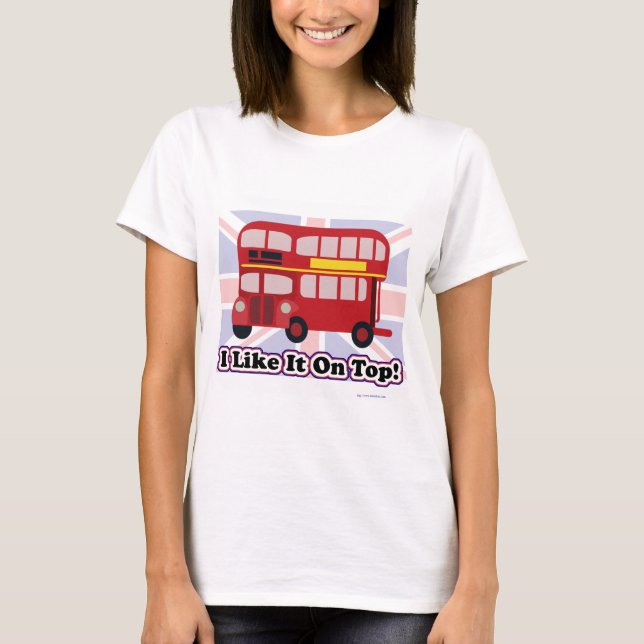 Top London Doble Decker Bus Personalizado Motto (Anverso)