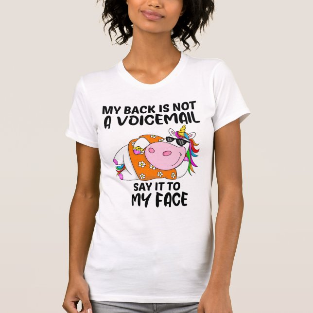 top más de moda de unicornio (Anverso)