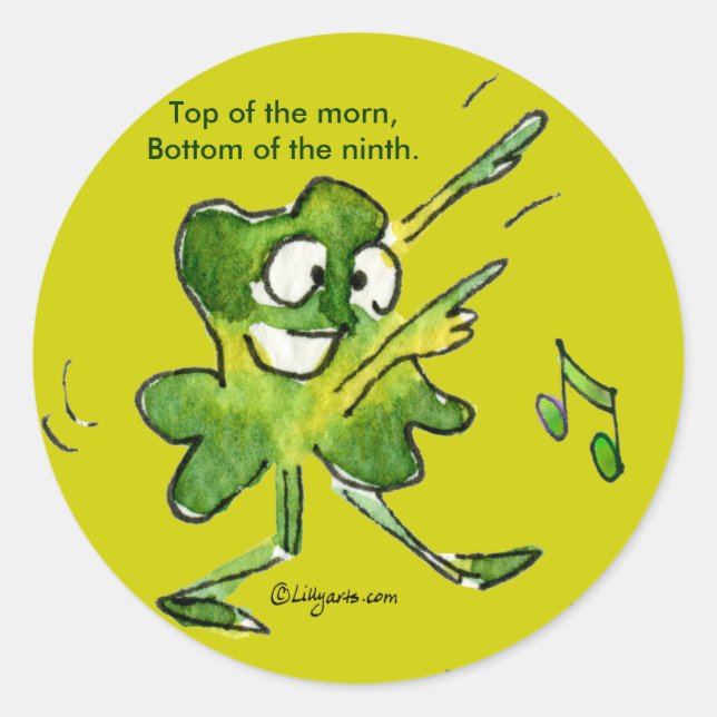 Top Of The Morn Irish Shamrock Pegatina (Anverso)