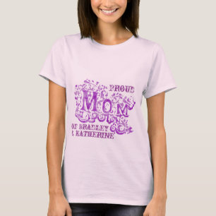 Top orgulloso púrpura decorativo del nombre de lo