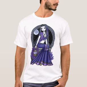 Top púrpura de la hada de la sari de la luna de