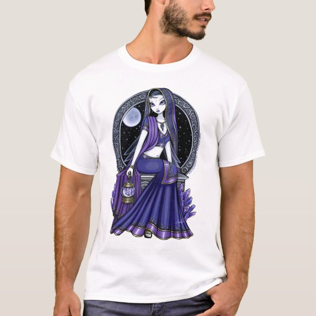 Top púrpura de la hada de la sari de la luna de (Anverso)