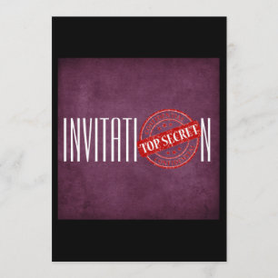 Top Secret de la invitación púrpura personalizada