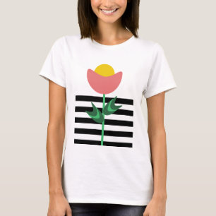 Top sin Mangas Floral Amarillo Rosado a Rayas