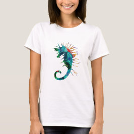 Top T-Shirt de las Mujeres de Arte de Caballo Marí