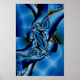 Topaz   Arte fractal azul y blanco