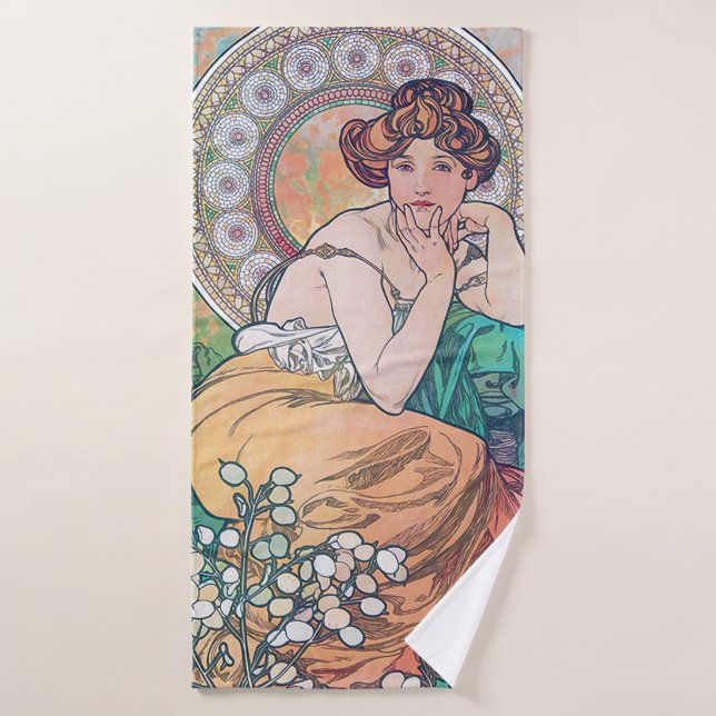 Topaz (Cuatro Joyas), Alphonse Mucha (Toalla de baño)