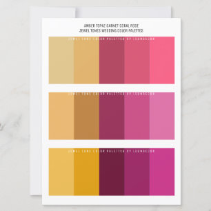 Topaz Garnet Coral Rosa Jewel Tone Boda Colores
