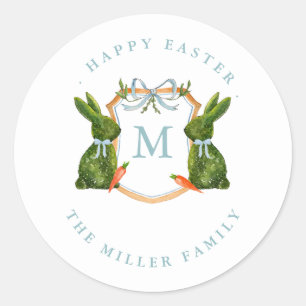 Topiaries Bunny Happy Easter Label / Sello