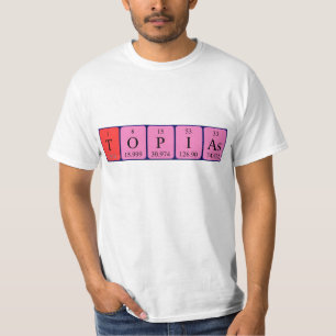 Topias camisa de nombre de tabla periódica