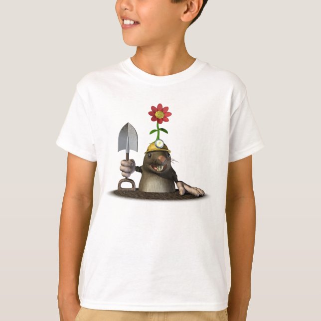 Topo camisetas de excavación de un agujero (Anverso)