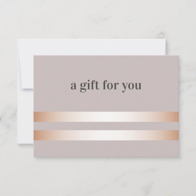 Topo | Tarjeta de regalo Rosa Gold Elegant (Anverso)