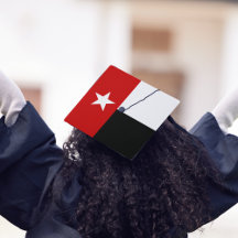 Topper de la capa de graduación de la bandera del