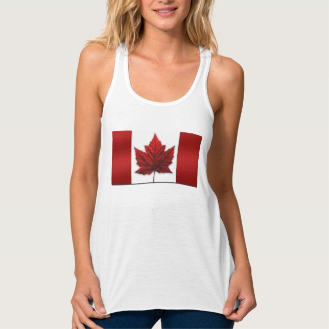 Tops de la hoja de arce de Canadá de las camisetas (Anverso)
