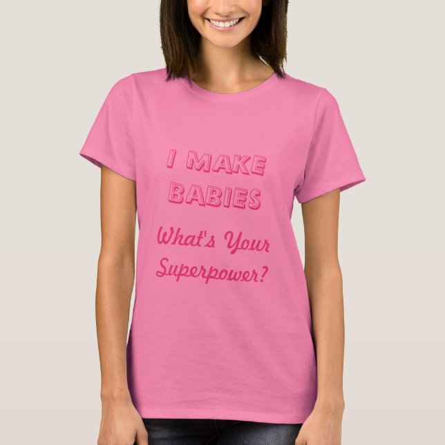 Tops de maternidad rosados lindos para mujeres emb (Anverso)