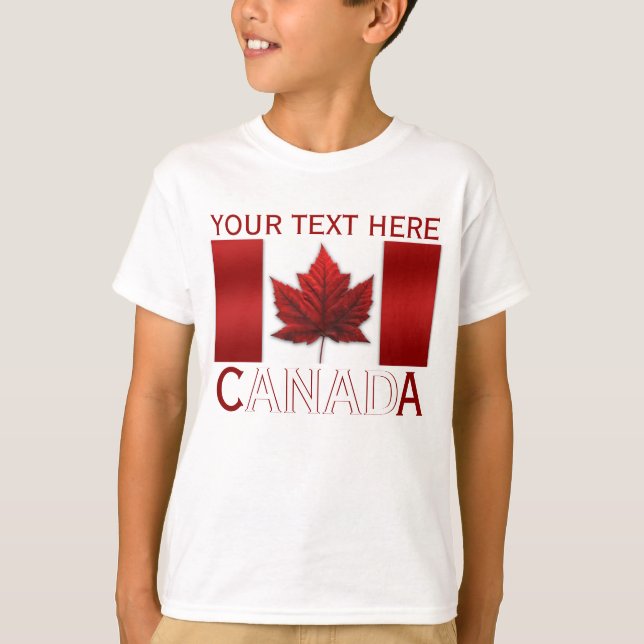 Tops del recuerdo del niño de la bandera de Canadá (Anverso)