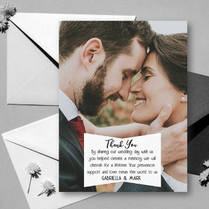¡Toque BOHO! Tarjeta de agradecimiento de boda con