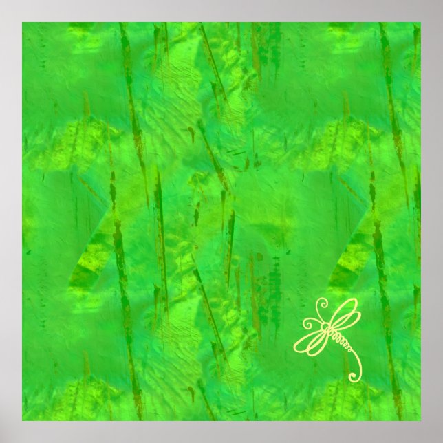 Toque De Libélula De Dragón Verde Arte (Frente)