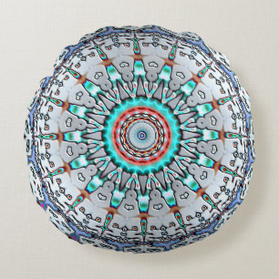 Toque redondo de almohada turquesa