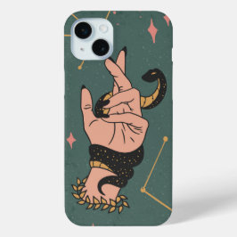Toque venenoso: Funda de diseño de mano de serpien