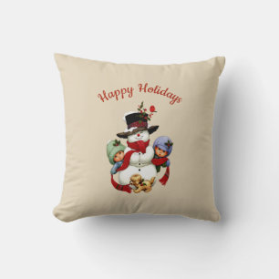 Toques de Navidades con almohada de muñeco de niev