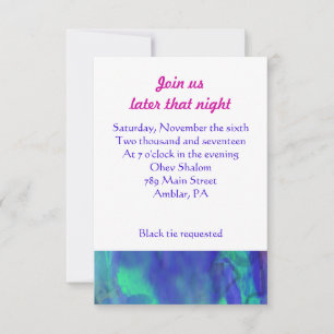 Torah Watercolor Bar Mitzvah Invitación Tarjeta Fi
