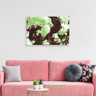 Torbellino de Chocolate y Menta – Arte Fluido Abst