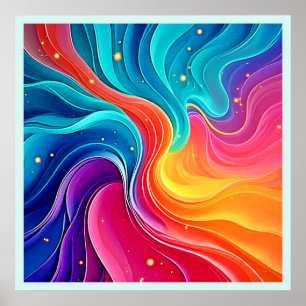 Torbellino de Energía Arcoíris: Arte de Flujo Vibr