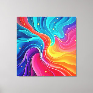 Torbellino de Energía Arcoíris: Arte de Flujo Vibr