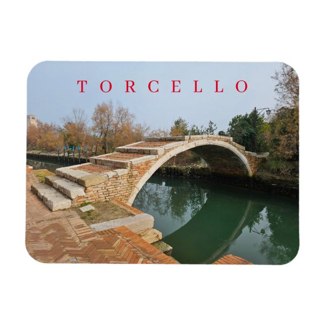 Torcello Devil's Bridge mira imán de nevera (Horizontal)