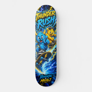 Tormenta Azul Eléctrica Monstruo Patineta Gráfica